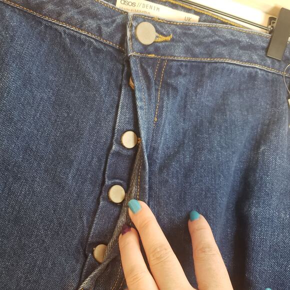 Asos Design Curve Recycled Florence Straight Leg Jeans With Side Splits Plus 28 - Picture 3 of 11